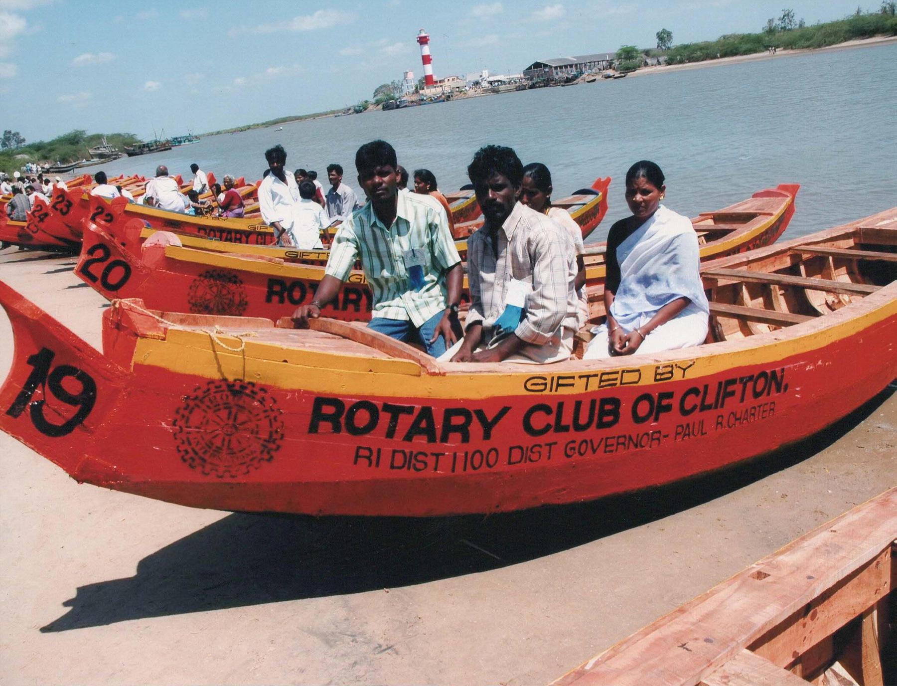 Donated fishing boat Sri lanka, post tsunami